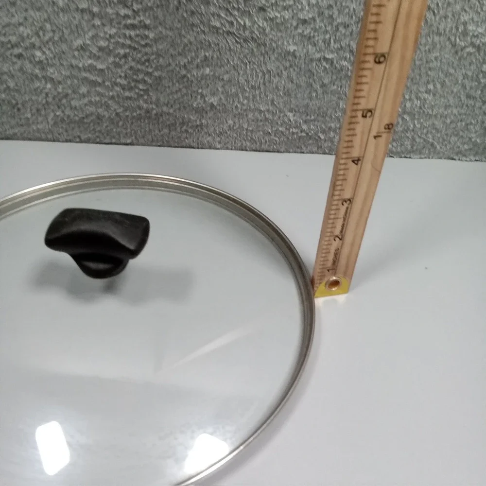 Farberware 9.25 Inch‎ Replacement Glass Lid with Stainless Steel Rim and Knob